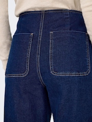 ONLY Blue High Waist Wide Leg Jeans - Image 4 of 6