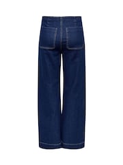 ONLY Blue High Waist Wide Leg Jeans - Image 6 of 6