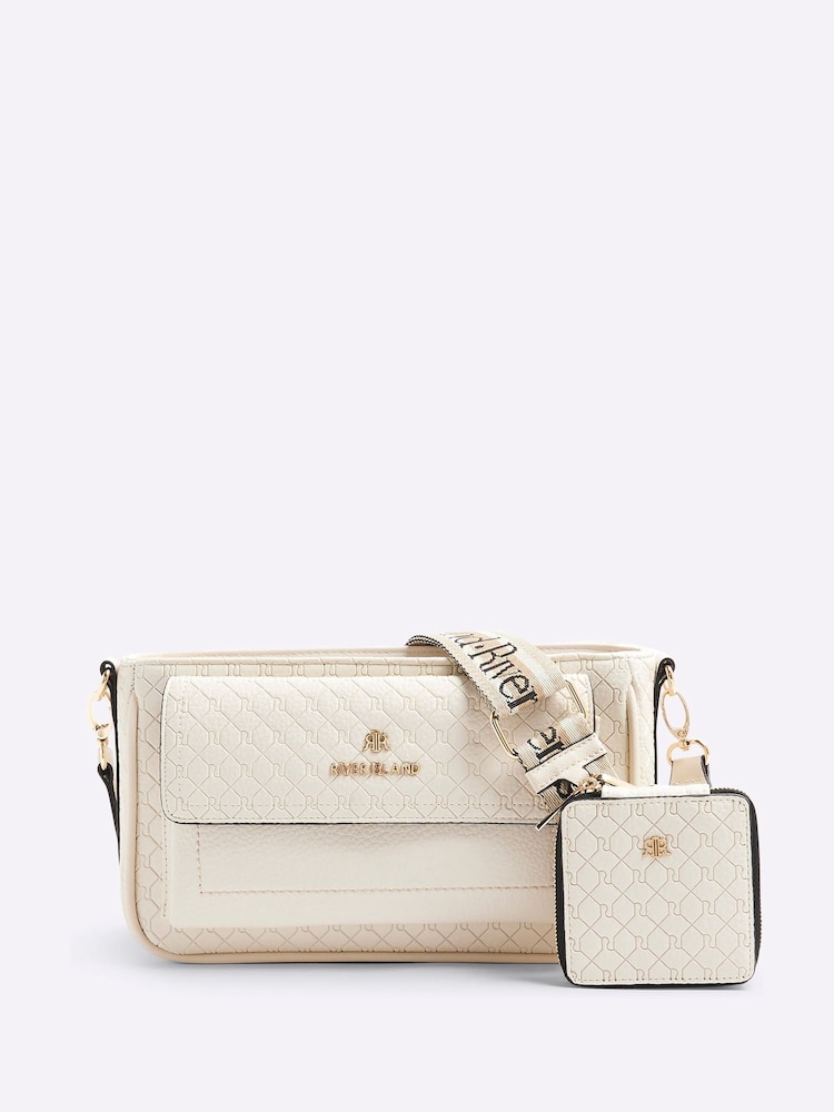 River Island Cream Utility Pochette Cross-Body Bag - Image 1 of 6