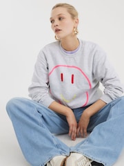River Island Smiley Face Sweatshirt - صورة 3 من 4