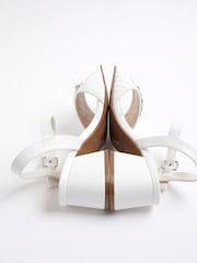 River Island White Snaffle Blocked Heel Sandals - Image 5 of 6