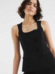River Island Black Double Breasted Jumpsuit - Image 4 of 4