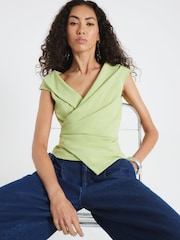 River Island Drape Wrap Lapel Top - Imagem 1 de 4