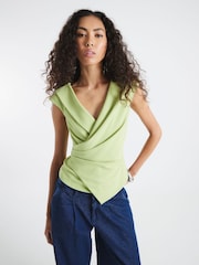 River Island Drape Wrap Lapel Top - Imagem 2 de 4