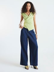 River Island Drape Wrap Lapel Top - Imagem 3 de 4