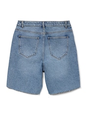 VERO MODA Blue High Waisted Denim Shorts - Image 7 of 7