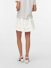 VERO MODA White Ruffle 100% Cotton Short Skirt - Image 2 of 6