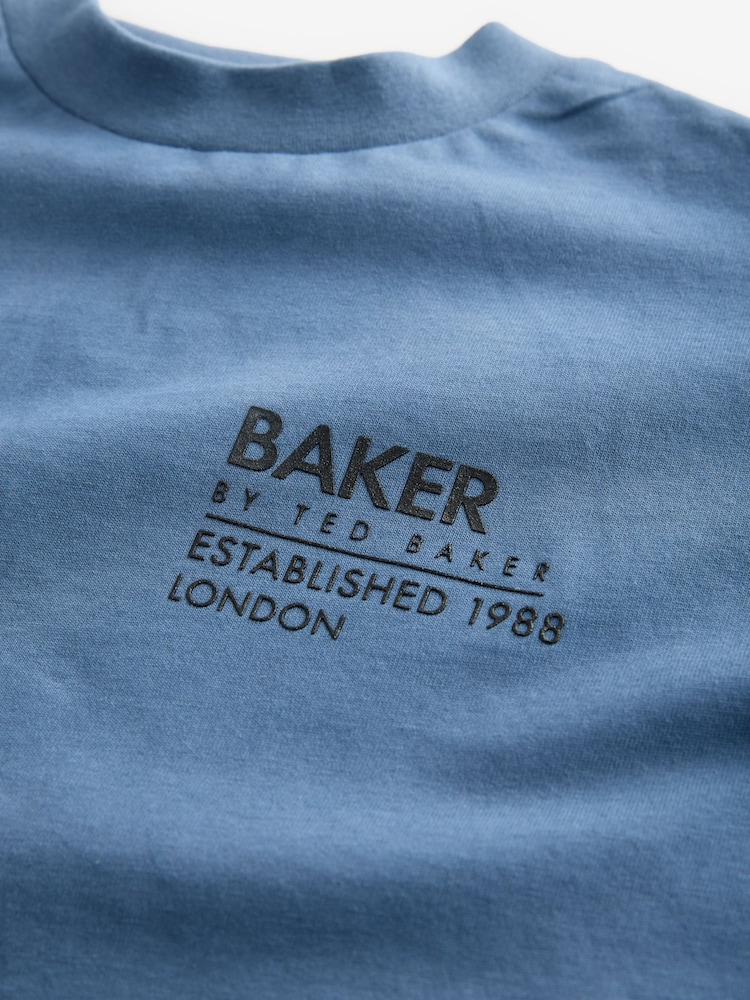 أزرق/أزرق داكن - أزرق ـ طقم من شورت وتيشرت تلبيس واسع من Baker By Ted Baker - صورة 11 من 11