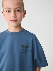 أزرق/أزرق داكن - أزرق ـ طقم من شورت وتيشرت تلبيس واسع من Baker By Ted Baker - صورة 4 من 11