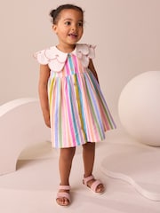 Rainbow Sleeveless Collar Summer Dress (3mths-7yrs) - Image 1 of 4