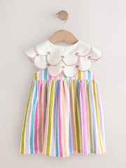 Rainbow Sleeveless Collar Summer Dress (3mths-7yrs) - Image 6 of 8