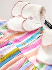 Rainbow Sleeveless Collar Summer Dress (3mths-7yrs) - Image 7 of 8
