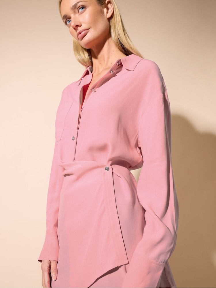 Star by Julien MacDonald Pink Tie Wrap Blouse - Image 2 of 6