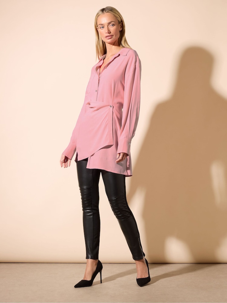 Star by Julien MacDonald Pink Tie Wrap Blouse - Image 3 of 6