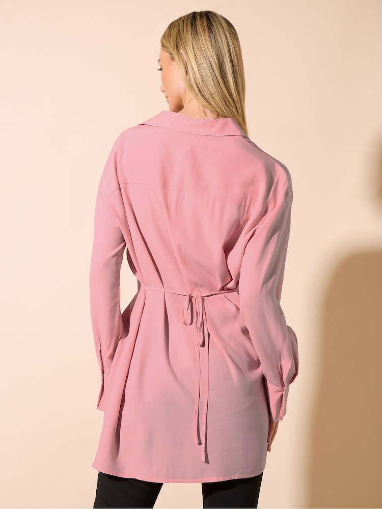 Star by Julien MacDonald Pink Tie Wrap Blouse - Image 4 of 6