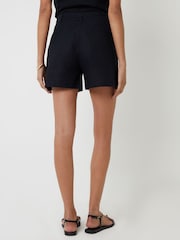 Threadbare Black Linen Blend Tailored Shorts - Image 2 of 5