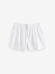 Threadbare White Linen Blend Tailored Shorts - Image 6 of 6