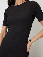 Threadbare Black Textured Jersey Maxi Dress - Image 3 of 5