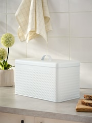 White Oakley Bread Bin - Image 1 of 4