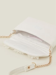 Angels By Accessorize White Girls Diamante Corsage Flower Bag - Image 2 of 2