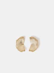 Accessorize 14ct Plated Fan Earrings - Imagen 2 de 2