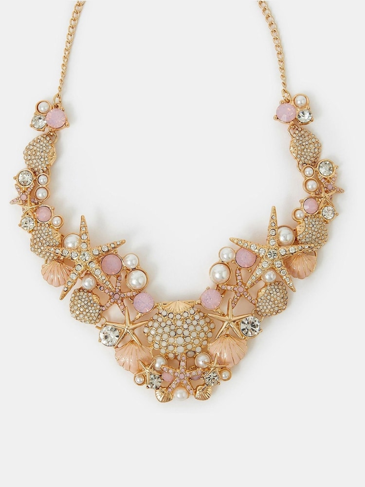 Accessorize Statement Seashell Necklace - صورة 1 من 1 Accessorize Statement Seashell Necklace - صورة 1 من 1