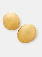 Accessorize Gold 14ct Plated Dome Stud Earrings - Image 1 of 2