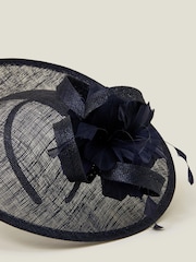 Accessorize Blue Large Disc Feather Corsage Fascinator Hat - Image 3 of 3