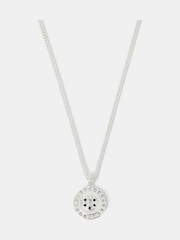 Accessorize Silver Tone Diamante Disc Pendant Necklace - Image 1 of 2