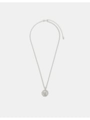 Accessorize Silver Tone Diamante Disc Pendant Necklace - Image 2 of 2