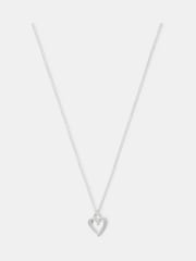 Accessorize Silver Tone Sterling Heart Pendant Necklace - Image 1 of 2