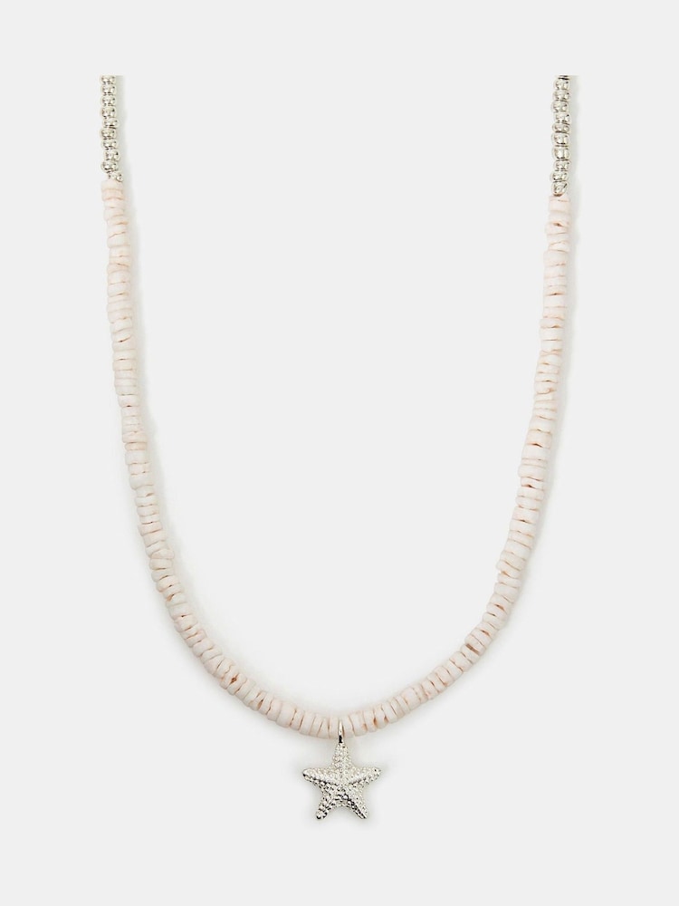 Accessorize Silver Sterling Shell Starfish Necklace - Image 1 of 2
