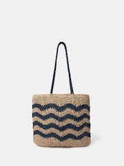 Nakupovalna torba Accessorize Chevron Raffia - Slika 1 iz 3
