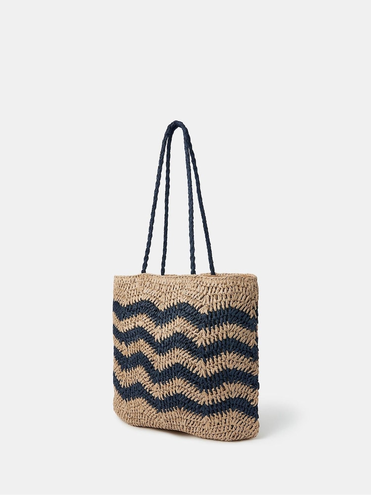 Nakupovalna torba Accessorize Chevron Raffia - Slika 2 iz 3