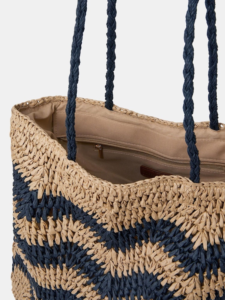 Nakupovalna torba Accessorize Chevron Raffia - Slika 3 iz 3