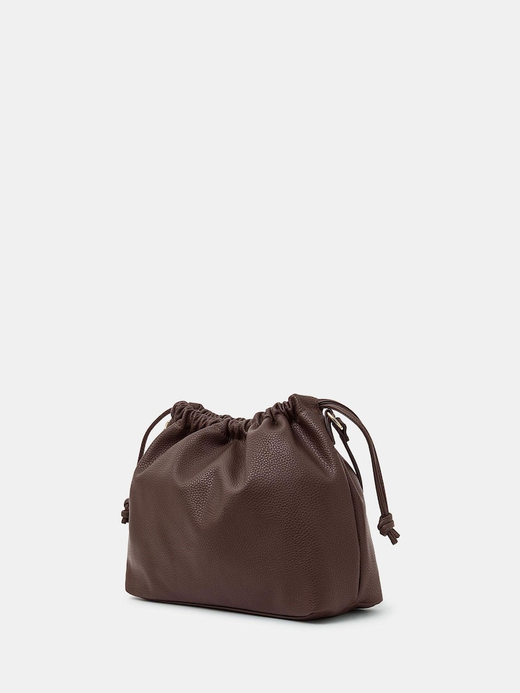 Accessorize Brown Drawstring Shoulder Bag - Image 1 of 3