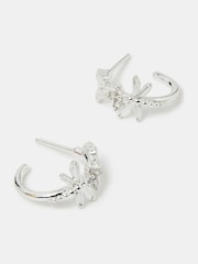 Accessorize Silver Plated Sterling Dragonfly Hoop Earrings - Image 1 of 2