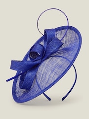 Accessorize Blue Dark Loop Quil Disc Fascinator Hat - Image 2 of 3