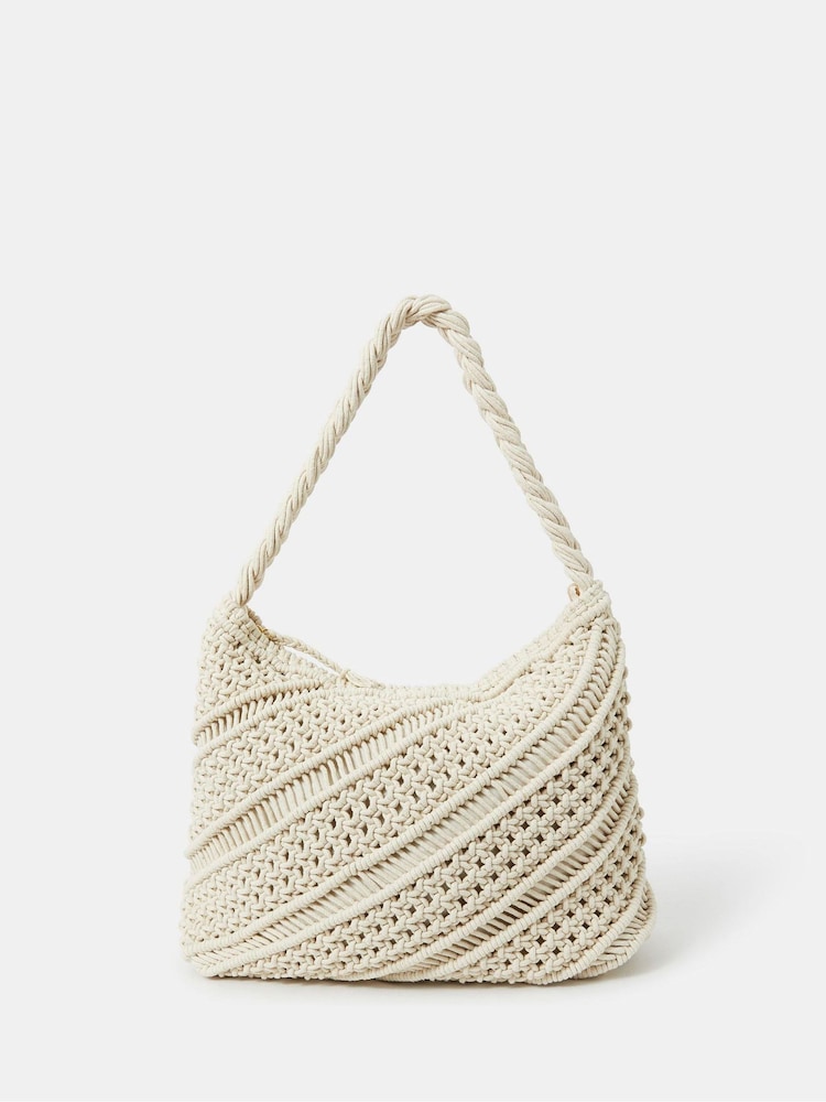 Accessorize Macrame 100% bombažna naramna torba - Slika 1 iz 3
