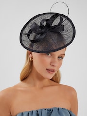 Accessorize Black Loop Quil Disc Fascinator Hat - Image 1 of 3