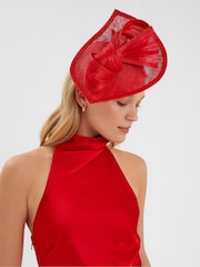 Accessorize Red Teardrop Bow Fascinator Hat - Image 1 of 3