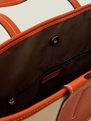 Accessorize Faux Leather Canvas Tote Bag - Slika 2 iz 3