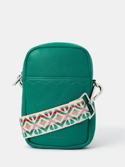 Accessorize Green Webbing Strap Phone Bag - Image 1 of 3