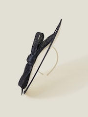Accessorize Black Two Tone Bow Disc Fascinator Hat - Image 2 of 3