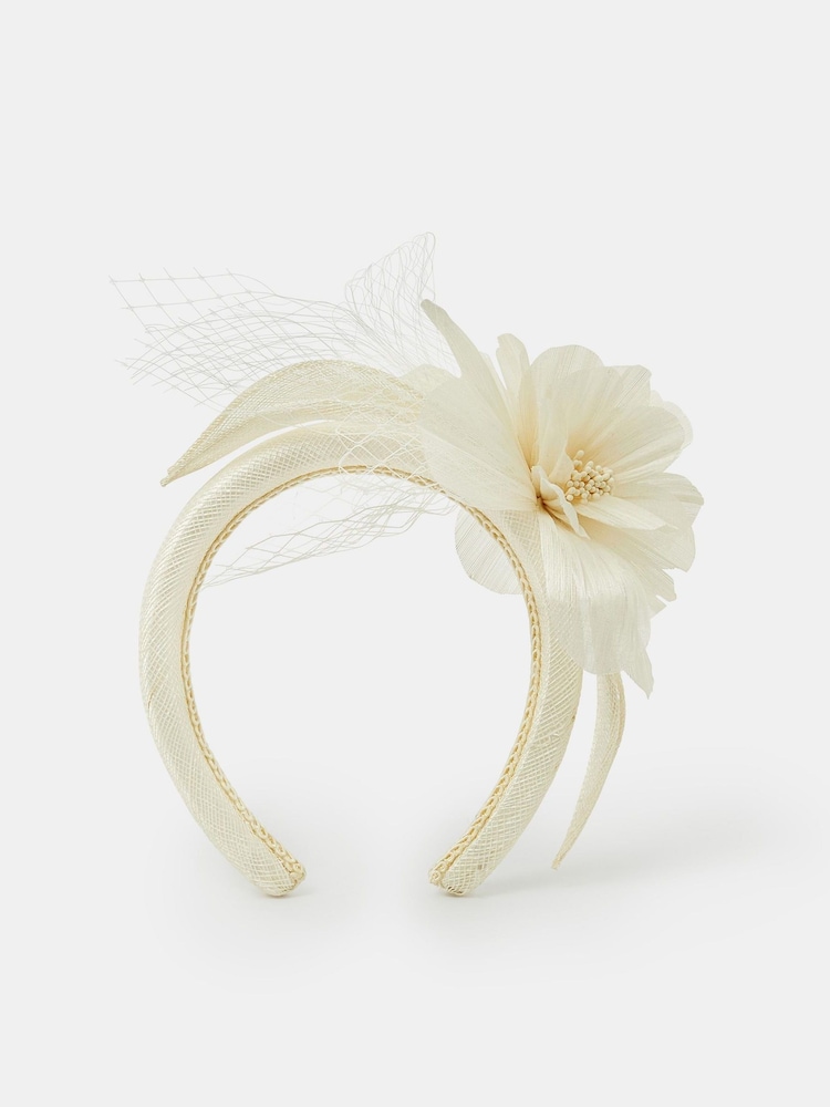 Accessorize Natural Floral Mesh Headband - Image 2 of 3 Accessorize Natural Floral Mesh Headband - Image 2 of 3