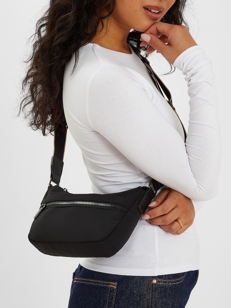 Accessorize Black Nylon Cross-Body Bag - Image 1 of 3