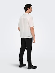 Only & Sons White Embroidery Abstract Shirt - Image 3 of 6