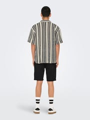 Only & Sons Black Crochet Short Sleeve Summer Shirt - Image 3 of 7