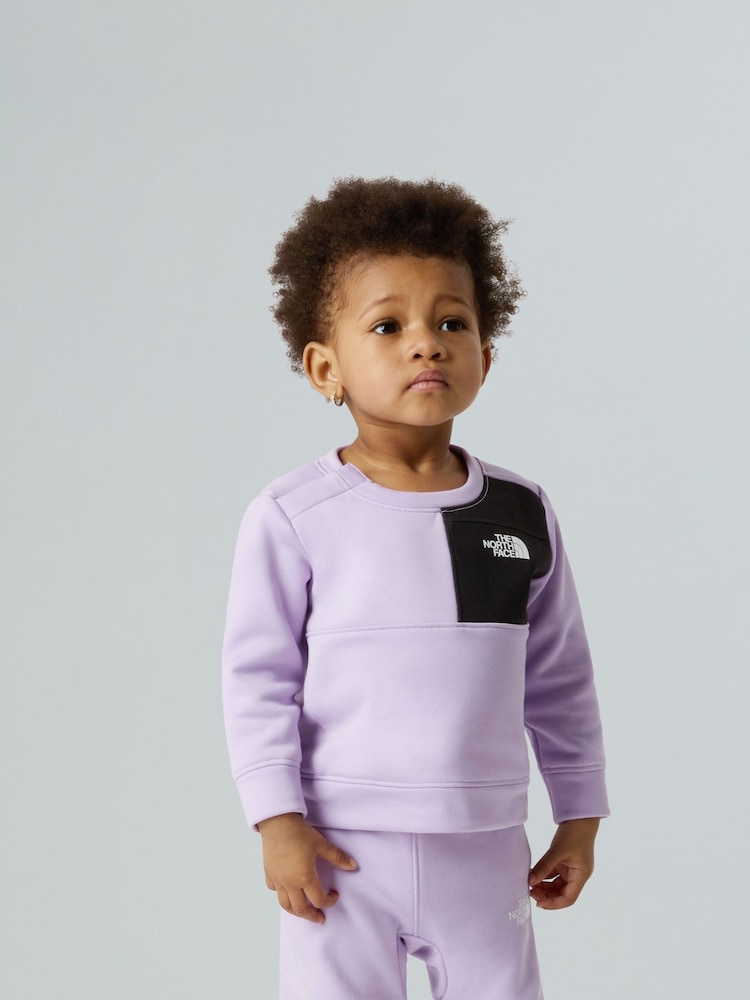 The North Face Lilac Purple Baby Performance Sweat And Joggers Set - Image 1 of 6