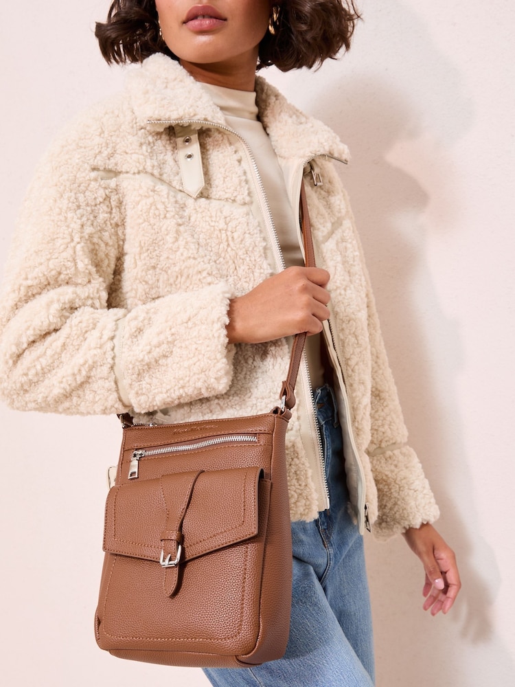 Friends Like These Tan Brown Mini Messenger Cross-Body Bag - Image 2 of 6